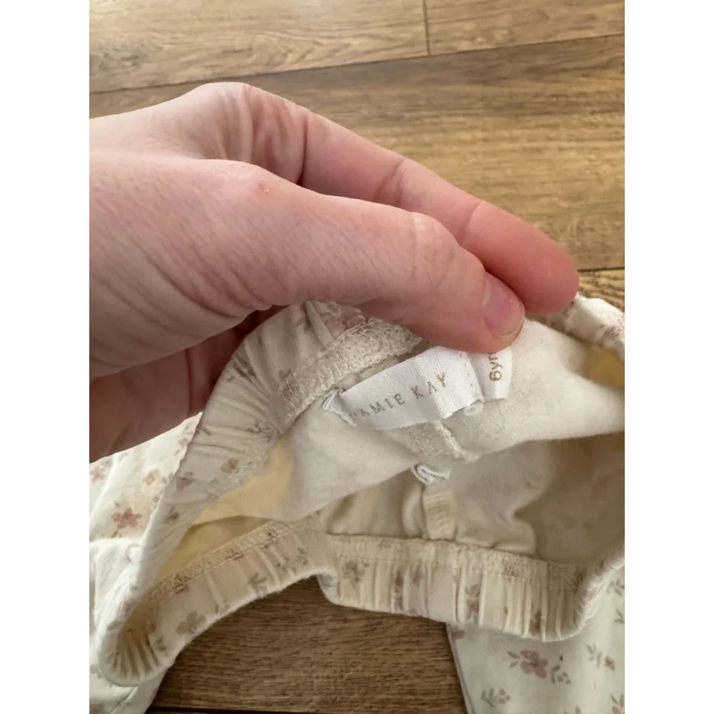 Girls Jamie Kay Leggings Size 6 White Pink Floral - Picture 6 of 7